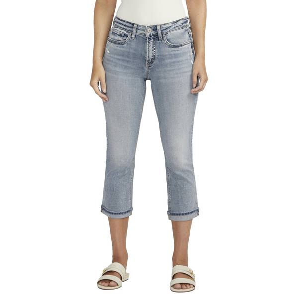 Silver Jeans Women's Suki Mid Rise Curvy Fit Capris - L43920CVS268-27