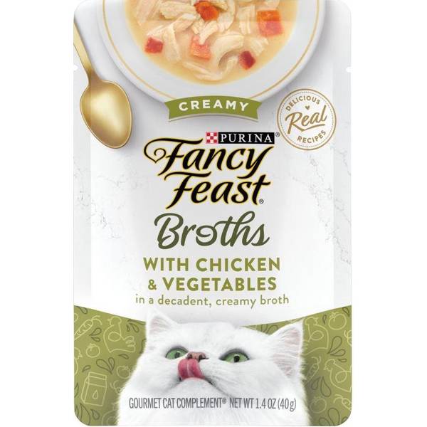 Photo of Broth Creamy Chicken and Vegetable Gourmet Cat Food Topper, 1.4 oz