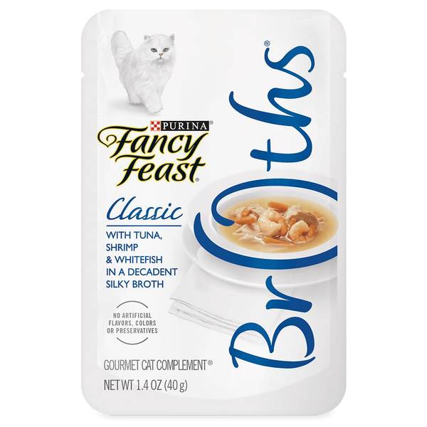 Photo of Broth Tuna, Shrimp, Whitefish Cat Food, 1.4 oz Real Seafood Morsels