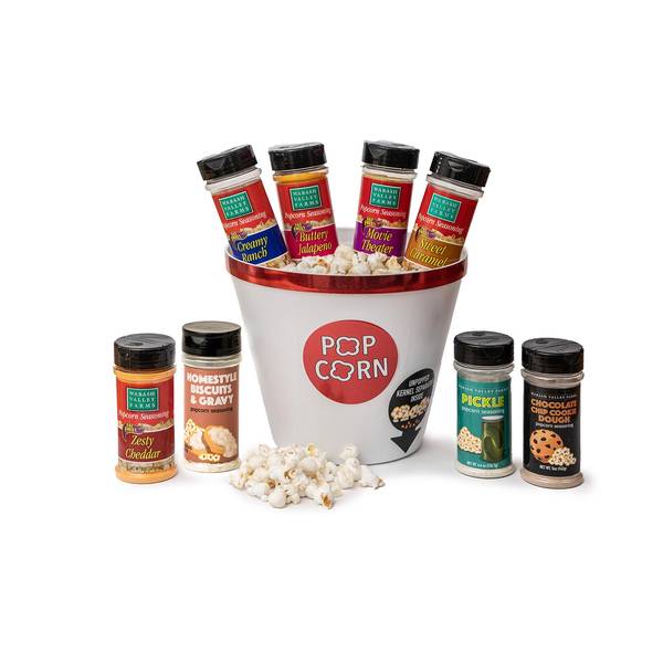 Popcorn Cob with two Jars Salt-free Popcorn Seasoning Sprinkles