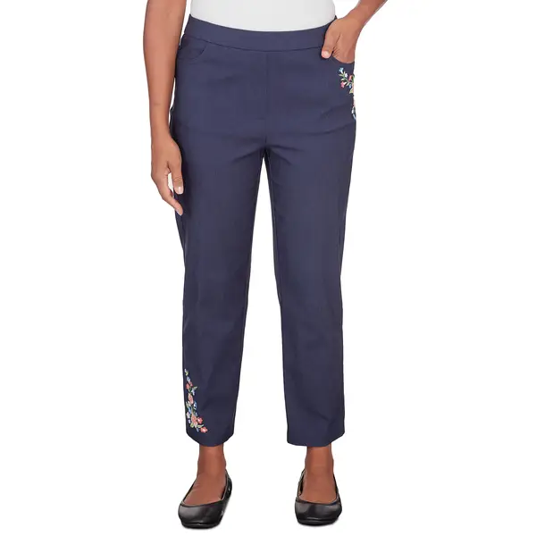 Alfred Dunner Women's Plus Size Stretch Denim Ankle Pants