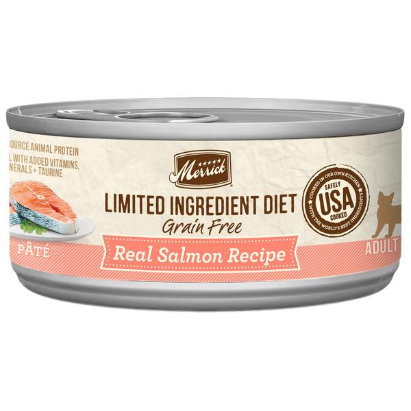 Merrick Limited Ingredient Diet Grain-Free Real Salmon Pate Recipe Canned Cat Food