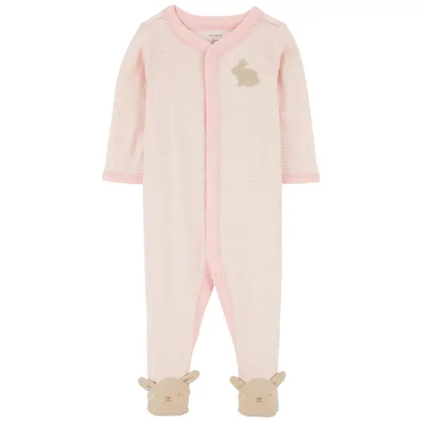 Carter's Baby Girls' Pink Print Snap-Up Sleep & Play Pajamas