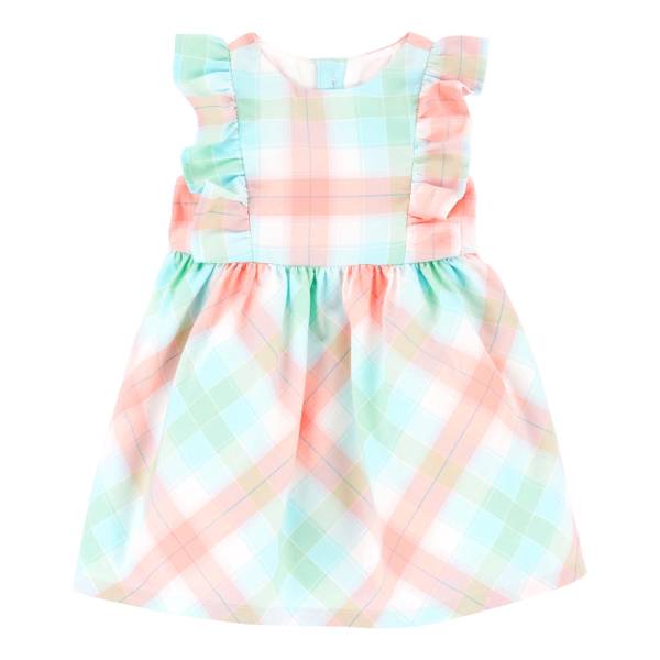 Carter's Infant Girls Plaid Flutter Dress - 1Q596510-3M | Blain's Farm ...