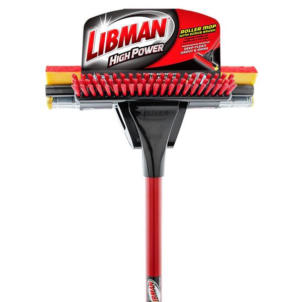 Libman Big Roller Mop with Scrub Brush 955 Blain's Farm & Fleet
