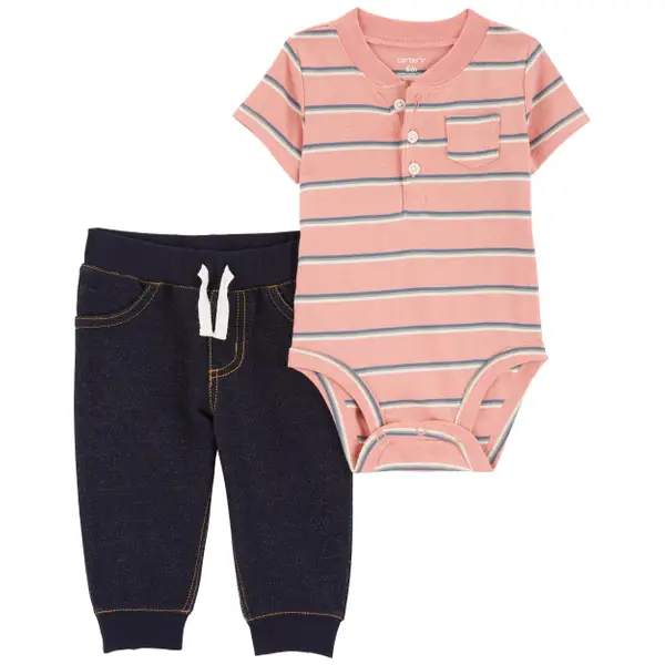 Carters Oshkosh 2-Piece Thermal Bodysuit Pant Set