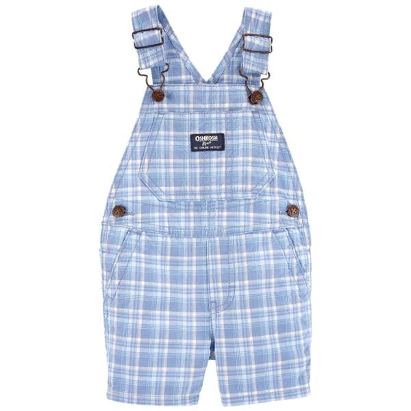 Oshkosh Infant Boys Plaid Shortalls 1Q4413103M Blain's Farm & Fleet