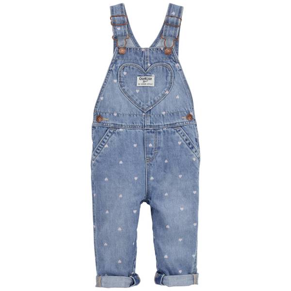 Pretty Baby Girl Denim Dungarees with Green Top | Kids Jumpsuit India