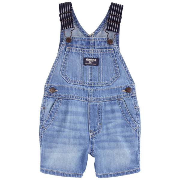 Oshkosh Infant Boys Denim Shortalls - 1Q891010-3M | Blain's Farm & Fleet