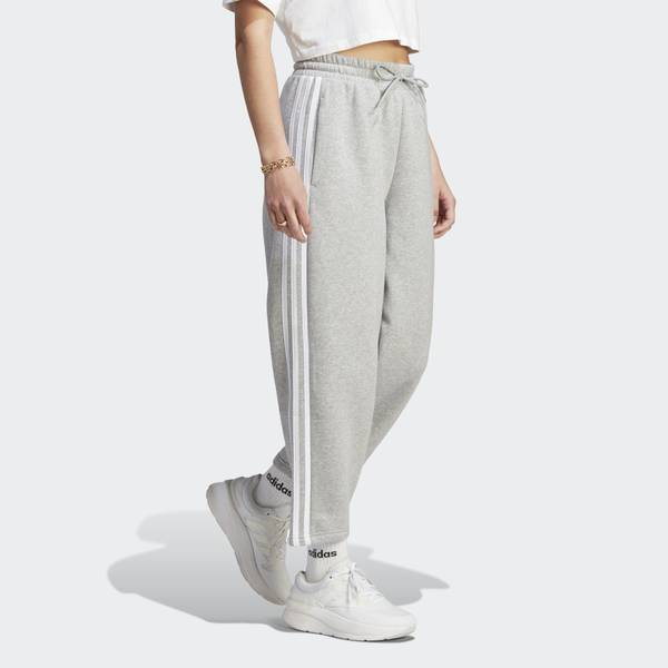 Adidas Women s Essentials 3 Stripes Open Hem Fleece Pants IM0247 001 S Blain s Farm Fleet