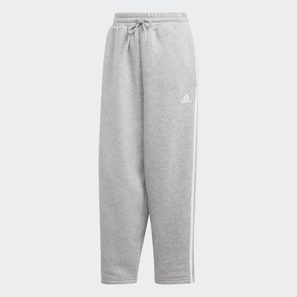 Adidas Women s Essentials 3 Stripes Open Hem Fleece Pants IM0247 001 S