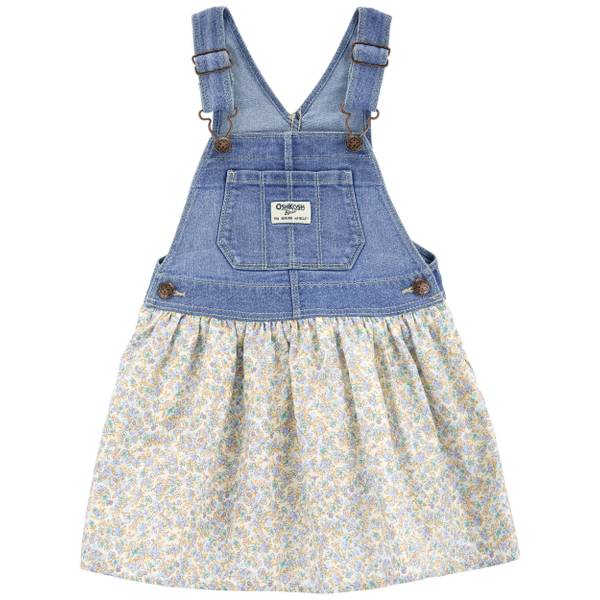 Oshkosh Toddler Girls Floral Print Denim Jumper Dress - 2Q582010-2T ...