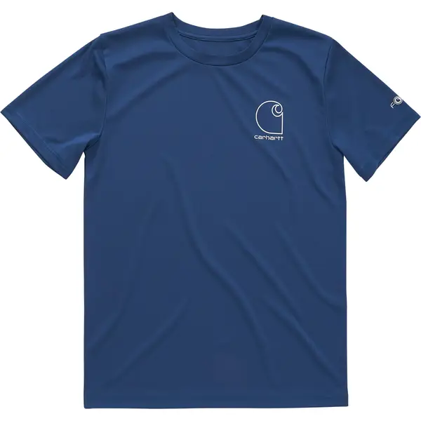 Carhartt Men's Force Relaxed Fit Midweight Short-Sleeve Block Logo Graphic  T-Shirt