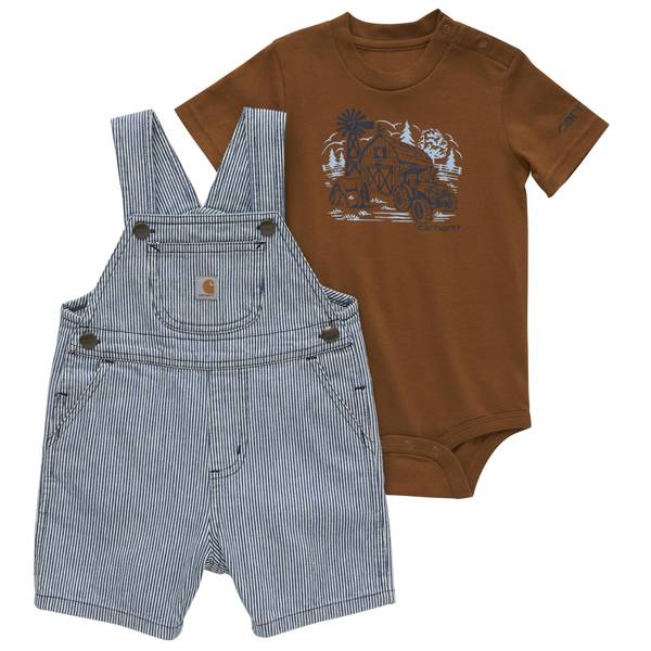 3pcs Baby Boys Daddy's Fishing Buddy Short Sleeve Onesie & Pants & Hat  Set Clothes