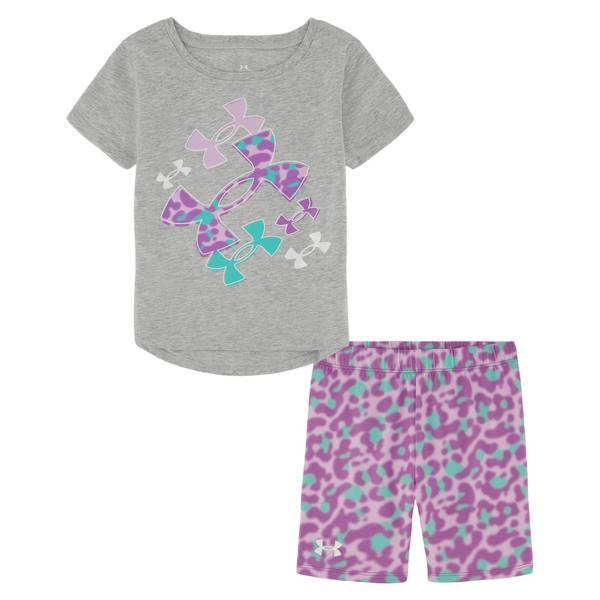 Under Armour Girl UA Fly By Printed Short - Fluo Pink