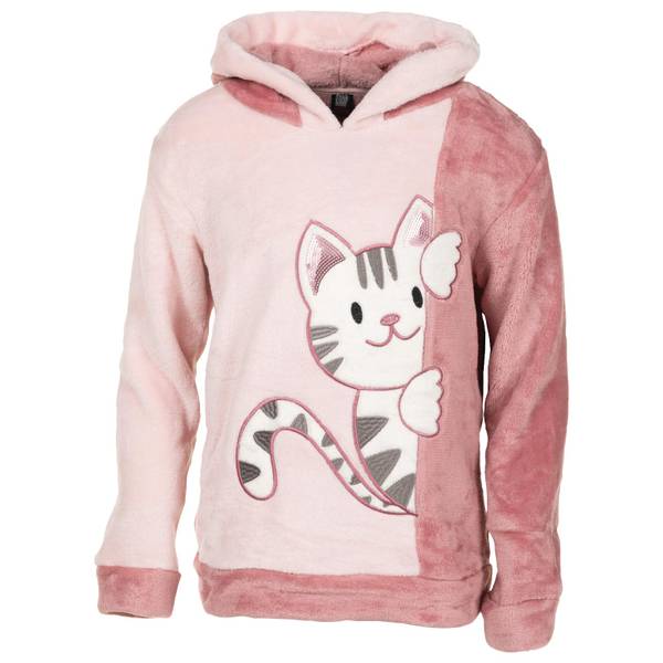 Star Ride Girl's Hiding Cat Cozy Long Sleeve Hoodie - 851997FG-BAW-M ...