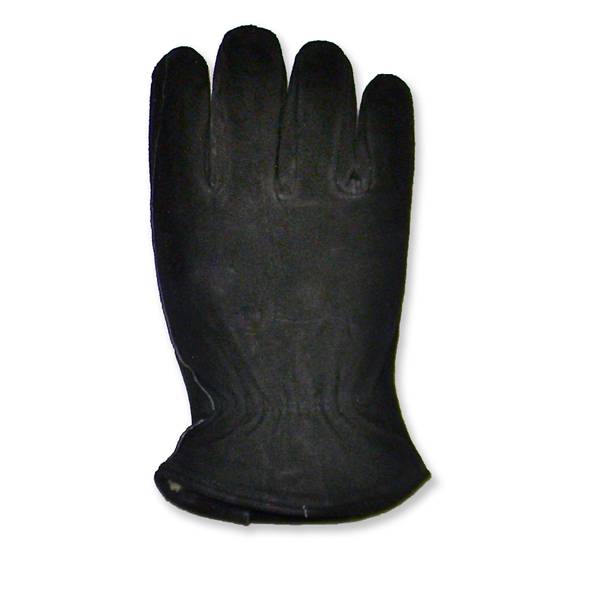 Fleece-Lined Water Resistant Black Cowhide Driver Gloves