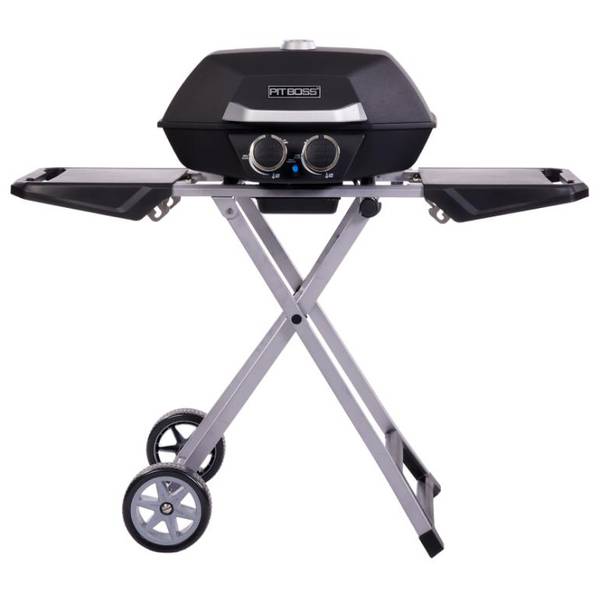 Photo of 2-Burner Portable Gas Grill with Collapsible Cart