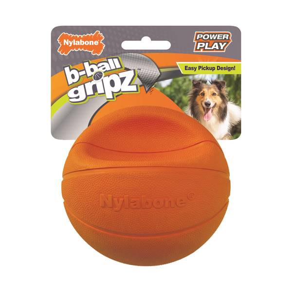 Nylabone Power Play Dog Basketball B Ball Gripz Dog Toy NPLY008P