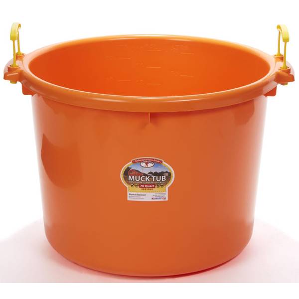 Little Giant 70 Quart Orange Muck Tub - PSB70Orange | Blain's Farm & Fleet