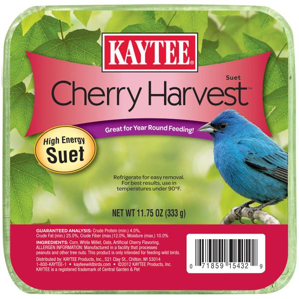 Photo of Cherry Harvest High Energy Suet, 11.75 oz, High-Quality Beef Tallow