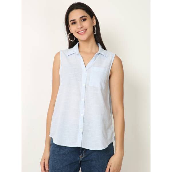 CG | CG Womens Sleeveless Shirt - CG4025-YD313CHAM-S | Blain's Farm & Fleet