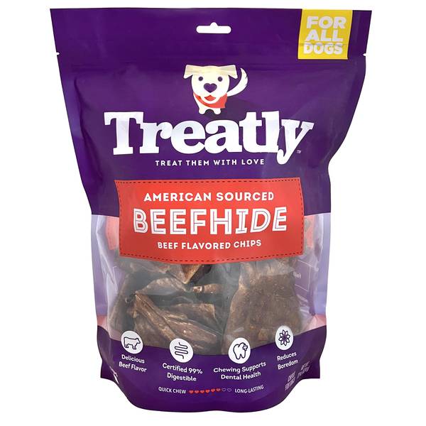 Treatly 22 oz American Beefhide Beef Flavored Chips Dog Treat 04334 Blain's Farm & Fleet