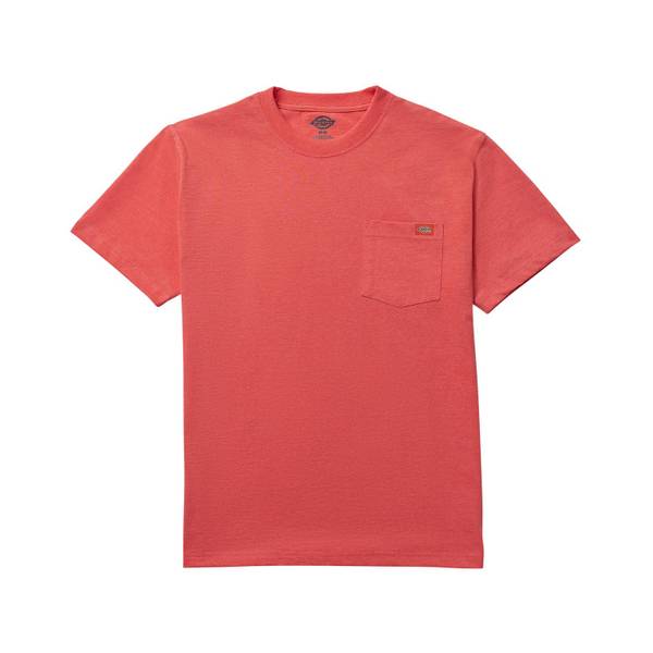 Dickies Men's Short Sleeve Heavyweight T-Shirt, Coral Reef Heather, XL ...