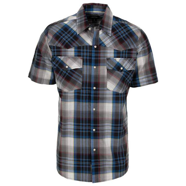 Work n' Sport Men's Short Sleeve Western Shirt, Multi, XL - 25529-947WS ...