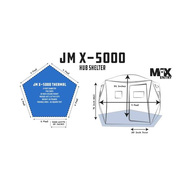 Clam Jason Mitchell X5000 Thermal Hub Shelter - 17485 | Blain's
