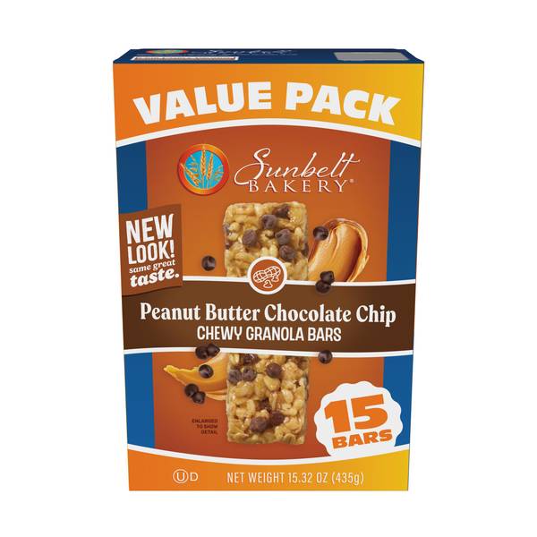 Photo of 15-Count Value Pack Peanut Butter Chocolate Chip Chewy Granola Bars