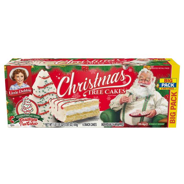 Photo of 6-Count Big Pack Vanilla Christmas Tree Cakes