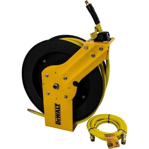 CENTRAL PNEUMATIC 3/8 in. x 25 ft. Premium Retractable Air Hose Reel for  $54.99