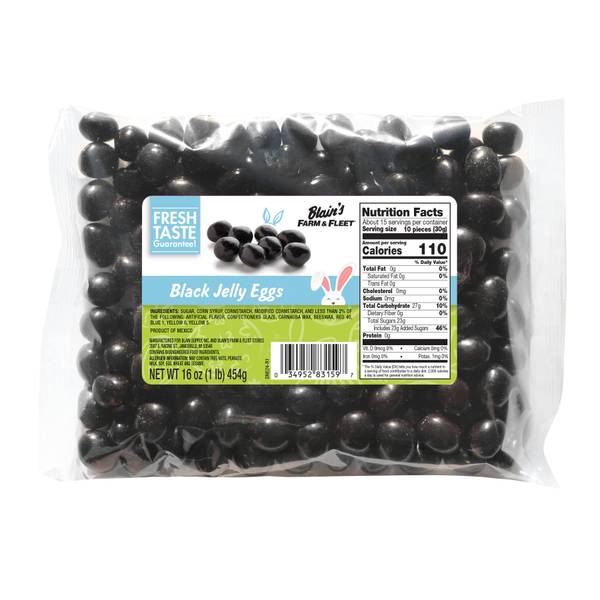 Photo of 16 oz Black Jelly Eggs