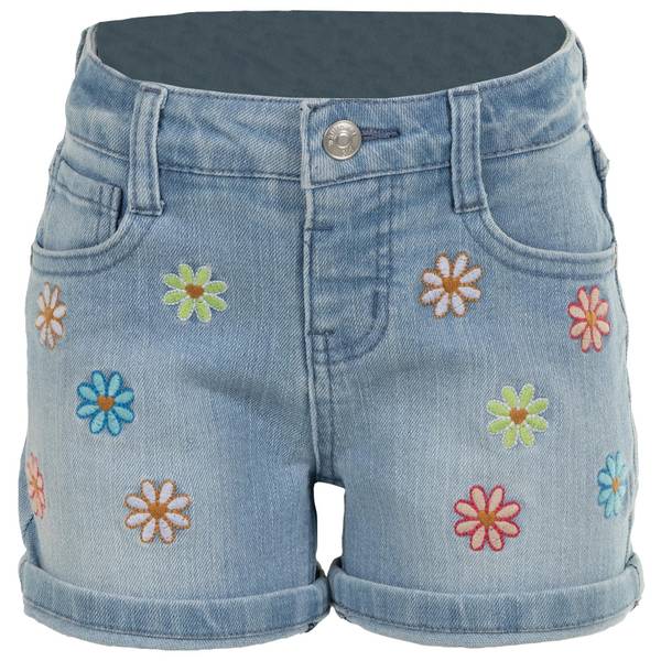 Star Ride Girl's Flower Denim Shorts - 653684-4 | Blain's Farm & Fleet