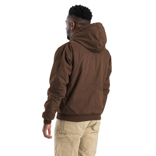 Berne Men's Heartland Washed Duck Hooded Work Jacket - HJ375BBT-LT