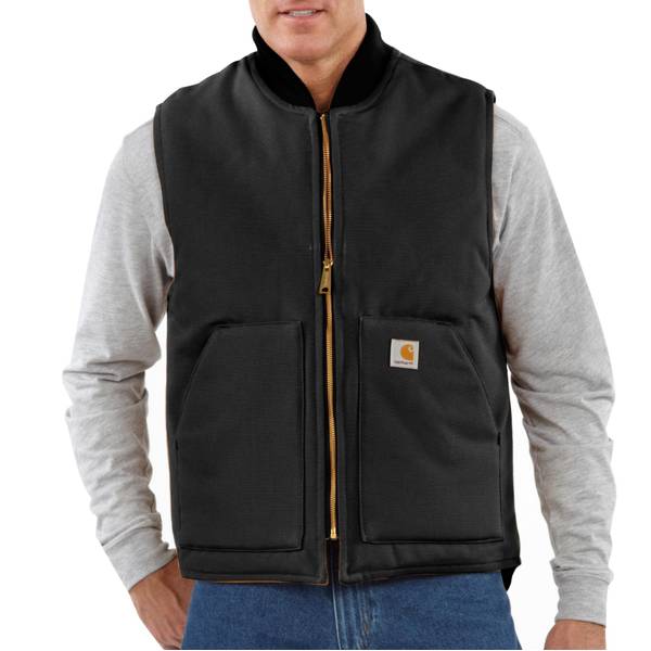 Carhartt Arctic Quilted Duck Vest Black - 106676-BLK-S