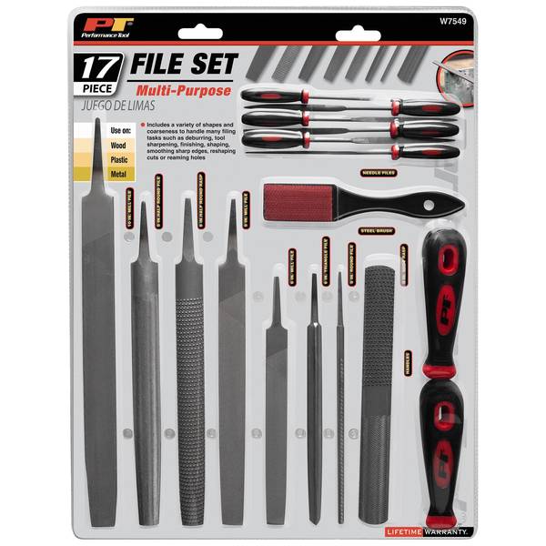 Performance Tool 17-Piece Multipurpose File Set - W7549 | Blain's