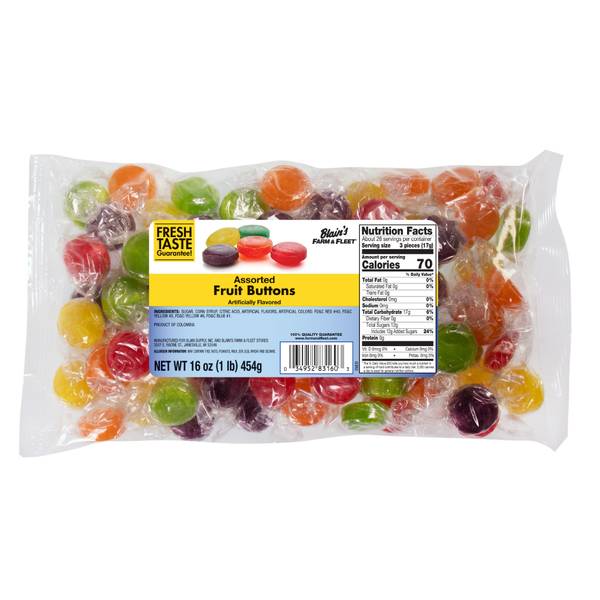 Photo of 16 oz Assorted Fruit Buttons