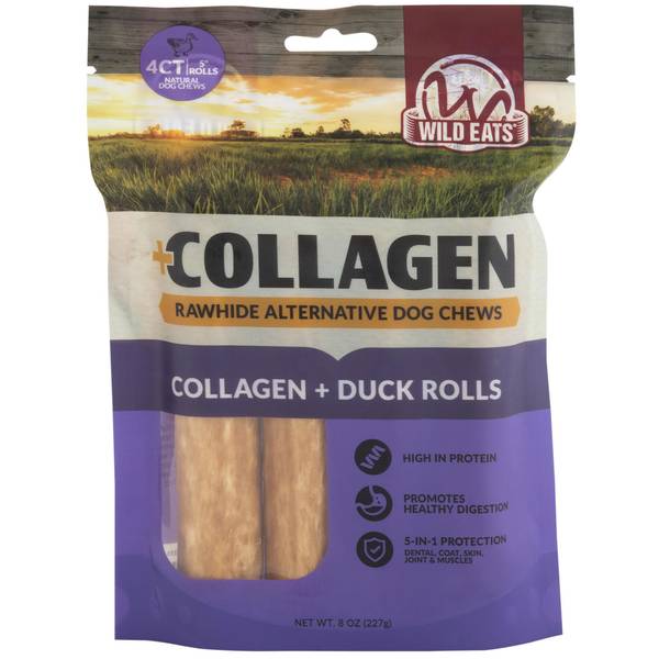 Wild Eats 4-Count Duck Collagen Rolls Dog Chews - 71151 | Blain's Farm ...