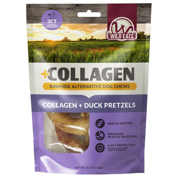 Wild Eats 3-Count Duck Collagen Pretzel Dog Chews - 71154 | Blain's ...