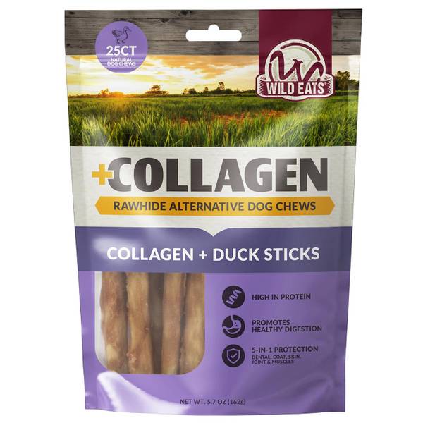 Wild Eats 25-count Duck Collagen Sticks Dog Chews - 71149 