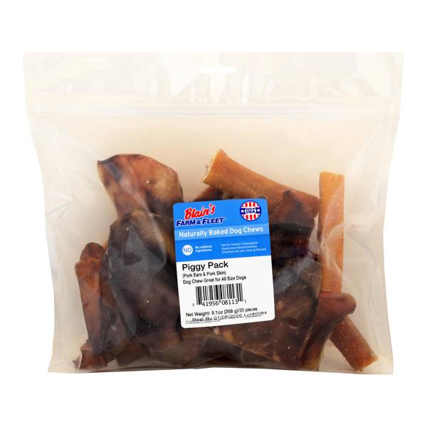 Photo of 20-Count Piggy Pack Dog Chews, Natural Pork Flavor