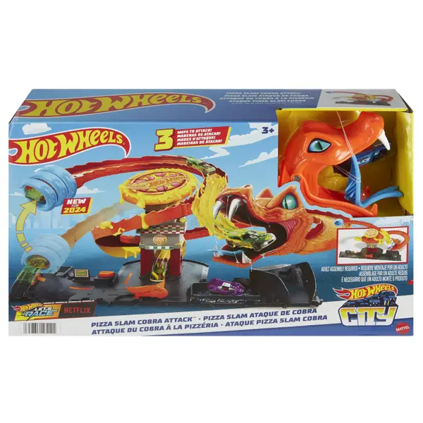 Hot Wheels City Pizza Slam Cobra Attack Playset