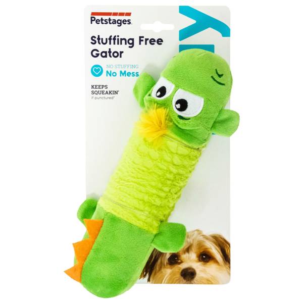 Outward Hound Medium Stuffing-Free Big Squeak Gator Plush Dog Toy - 631 ...