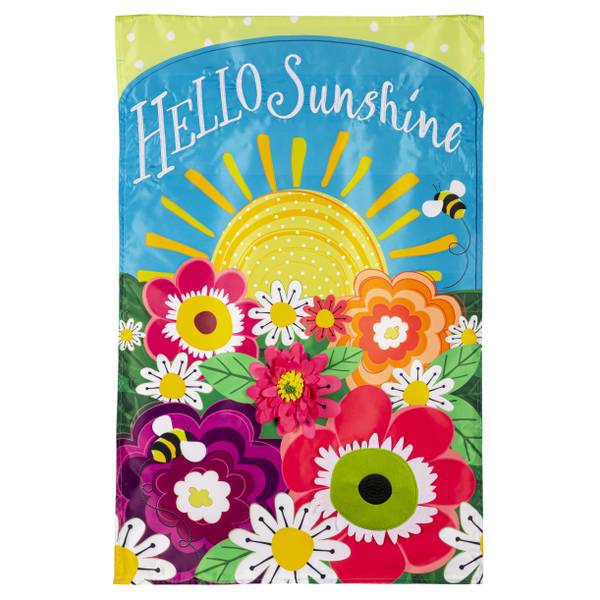 Photo of Hello Sunshine Applique House Flag