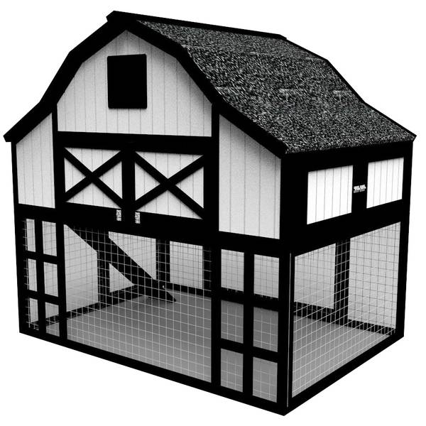Rugged Ranch Omaha Chicken Coop Set OMHACOOPBLKWHT Blain's Farm & Fleet