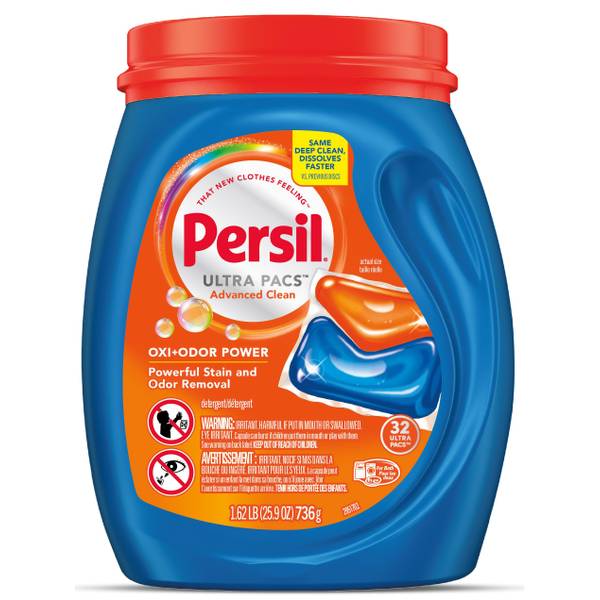 Photo of 32-Count Advanced Clean Oxi Laundry Detergent Pacs