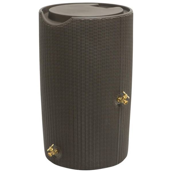 Photo of Dark Brown Impressions Bali 50 Gallon Flat Top Rain Saver