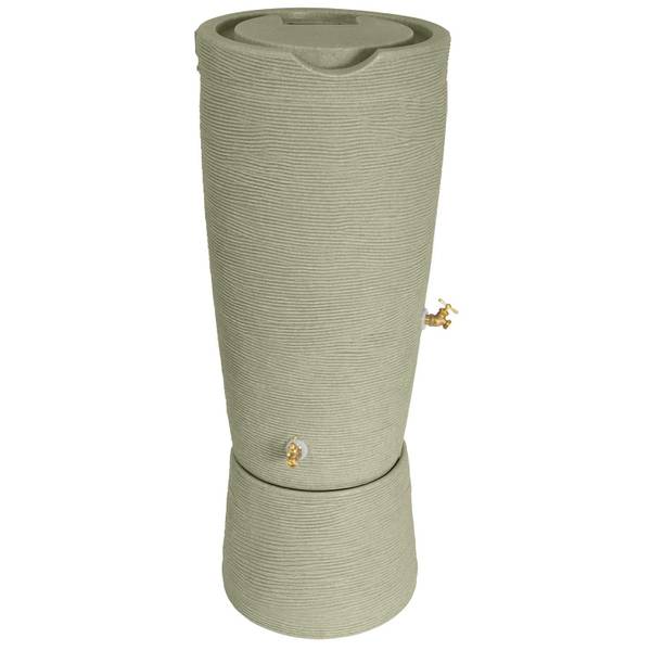 Photo of 2-Piece Sandstone Impressions Stone 50 Gallon Rain Saver